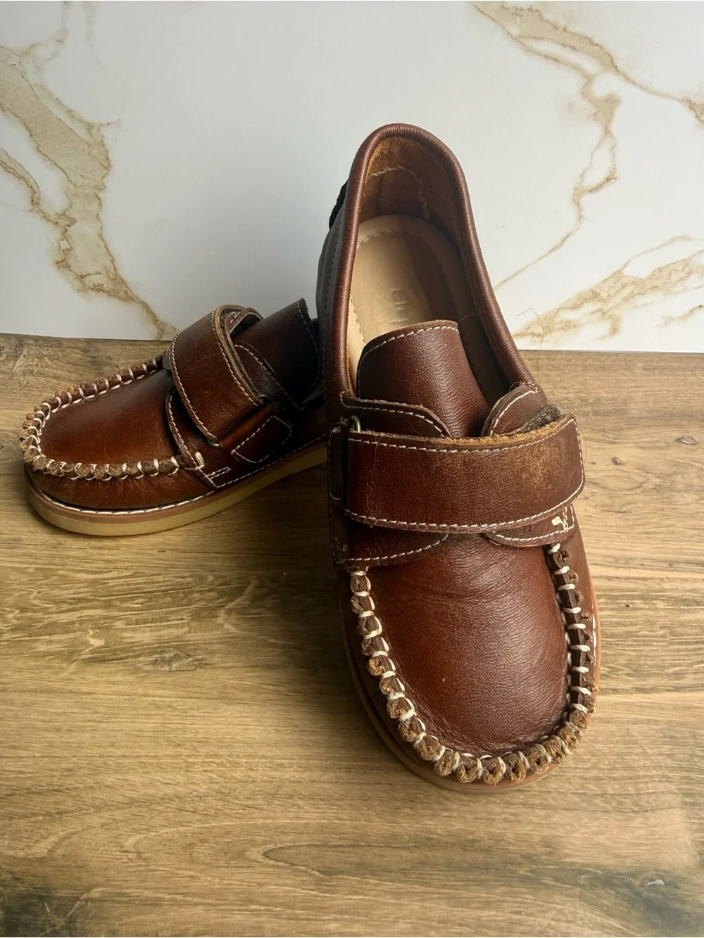 Elephantito Little Boys leather penny loafers